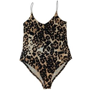 🍁 3/$15 Gaze Leopard Print Bodysuit Medium